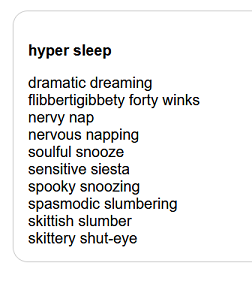 le rÃ©sultat avec les mots 'hyper sleep'
